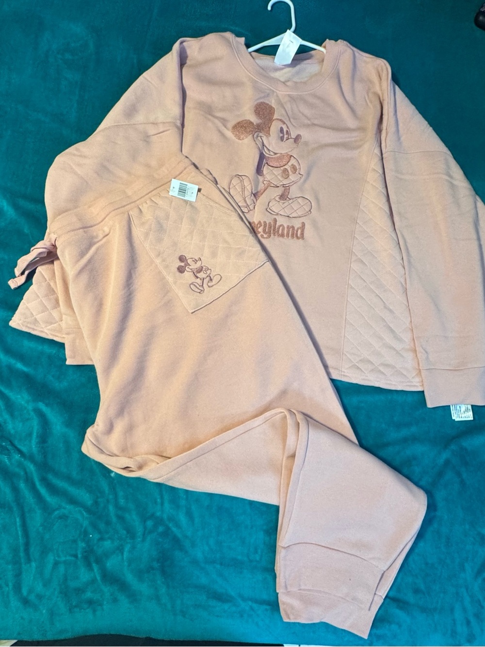 Disney Mauve Minnie Mouse Quilted Jogger Set